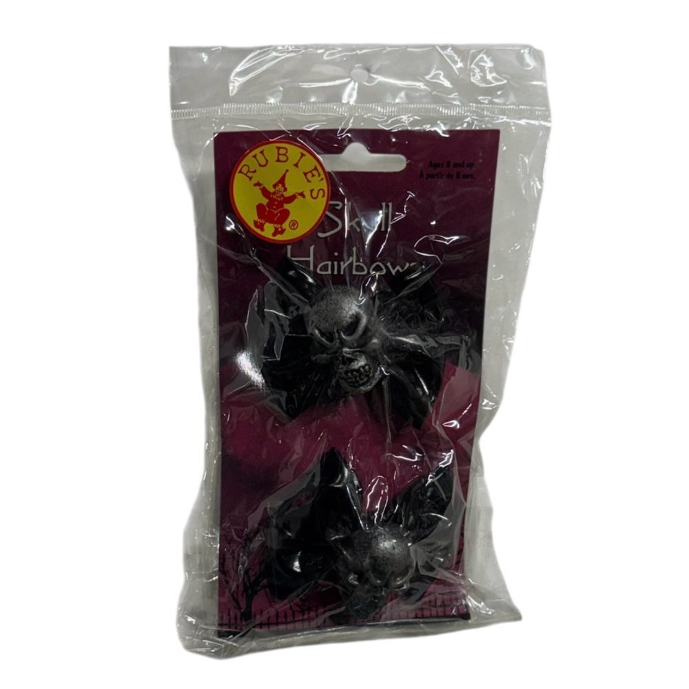 Rubie’s skull hairbows brand new in packaging never used, in perfect condition!